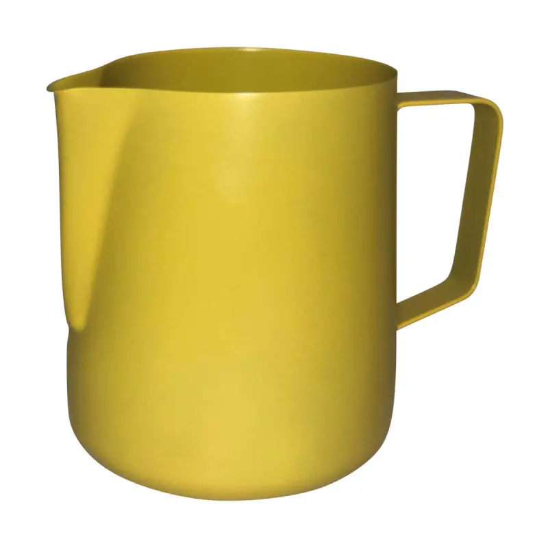 1-Litre Yellow Teflon-Coated Foaming Milk Jug – Commercial Grade 1