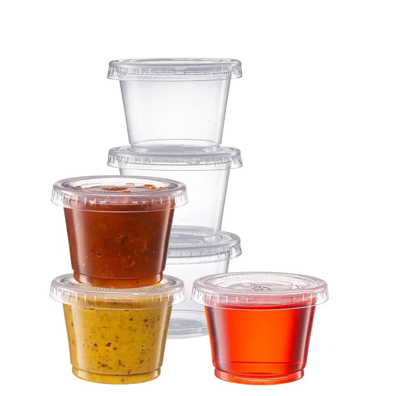 1 Oz Small Condiment Cups With Lids – Leak-Resistant Plastic, 2000-Count 1