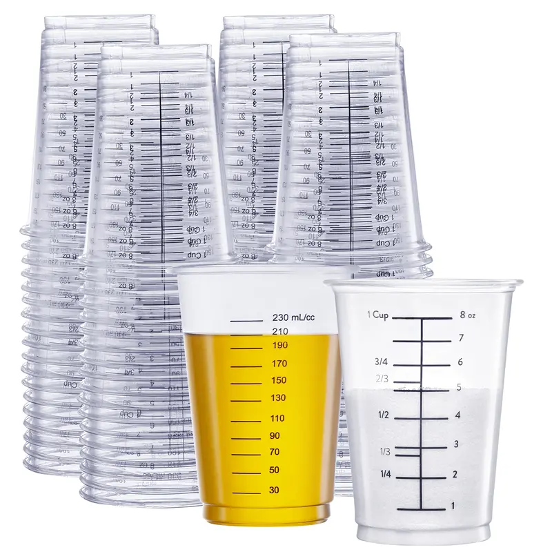 10 Oz Multipurpose Disposable Plastic Measuring Cups (25-Pack) 1