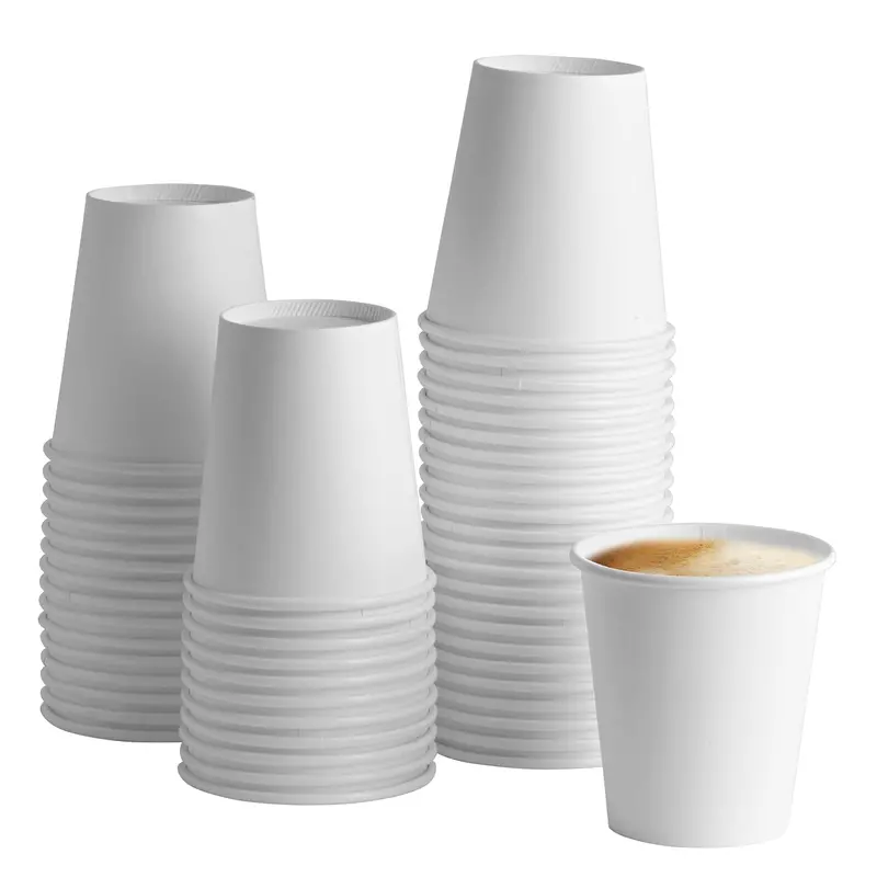 10 Oz Squat-Style White Paper Hot Cups – 1000 Count 1
