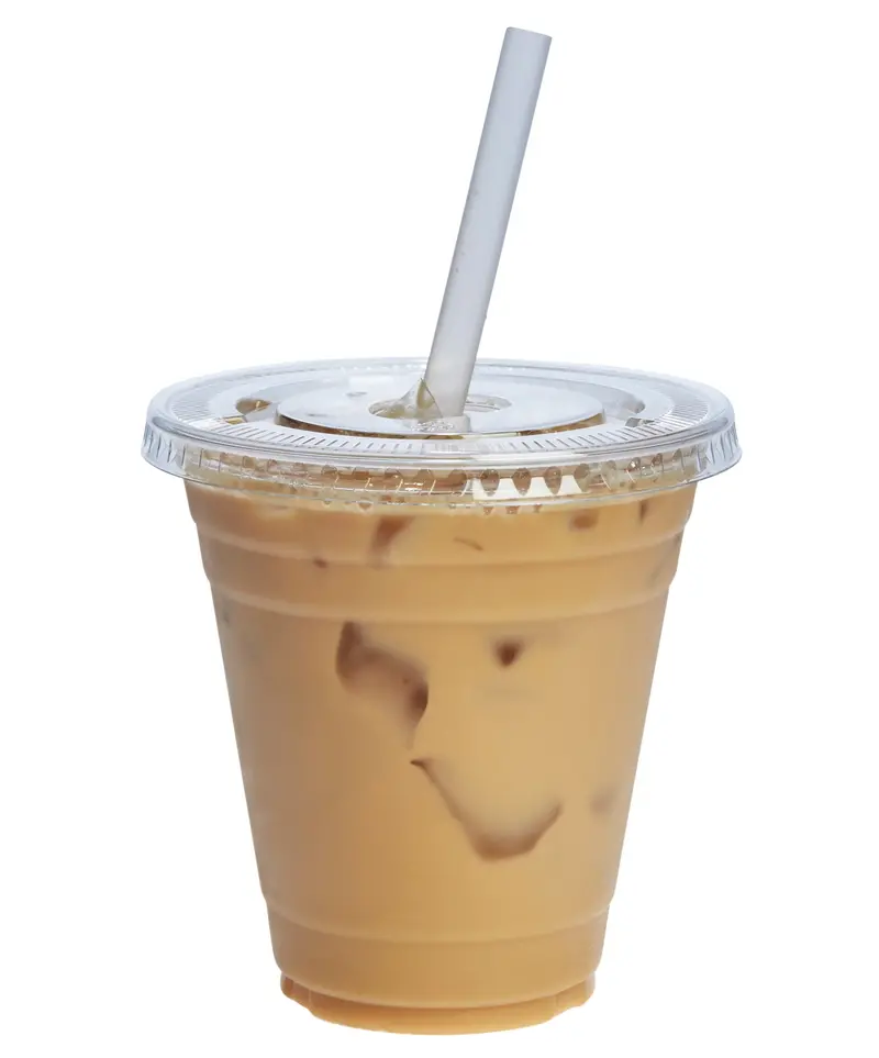 12 Oz Clear Plastic Cups With Flat Lids – Leak-Resistant, 50-Count Set 1