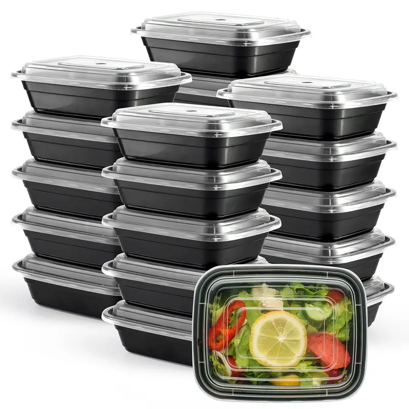12 Oz Reusable Single-Compartment Meal Prep Containers – 150 Count 1