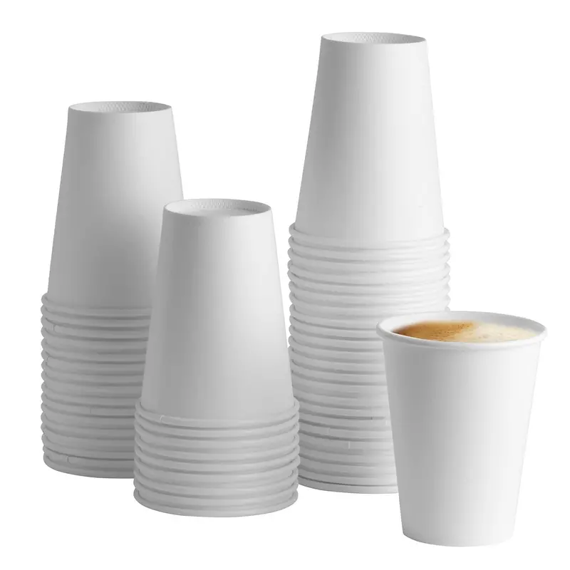 12 Oz White Paper Hot Cups – 300 Count 1