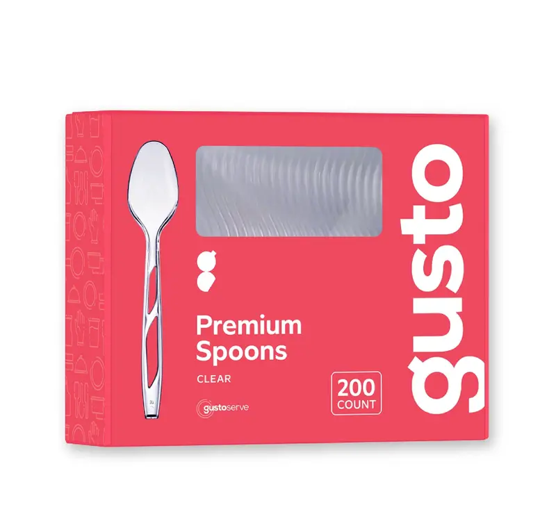 1200-Count Premium Clear Plastic Spoons – Durable Single-Use Cutlery 1