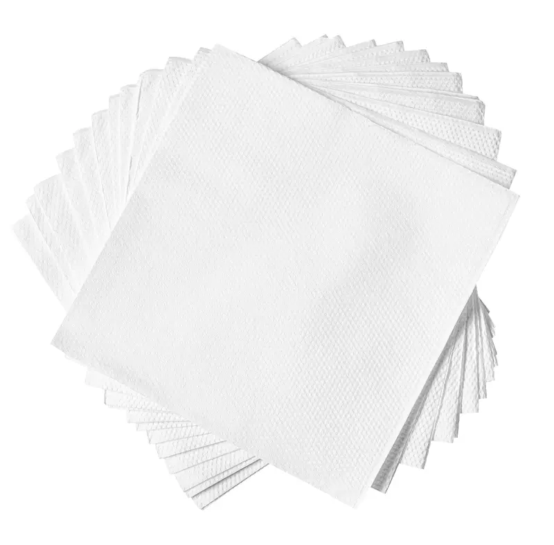 12×12 White 1-Ply Disposable Lunch Napkins – Absorbent, 1000-Count 1