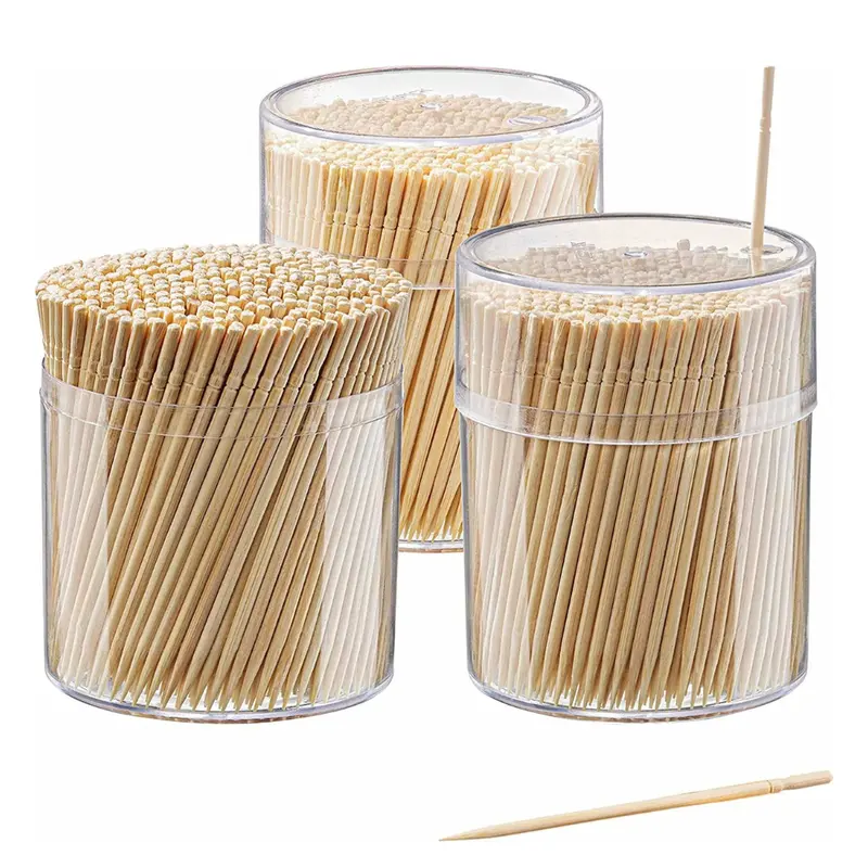 1500-Pack Sustainable Bamboo Toothpicks – Round, Single-Point Design For Everyday Use 1