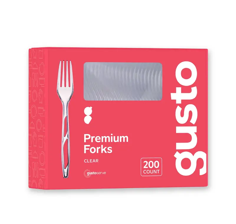 1600-Count Heavy-Duty Clear Plastic Forks – Disposable Dining Essentials 1