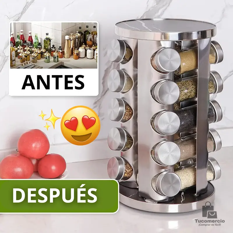 20-Piece Adjustable Spice & Condiment Organizer Set 1