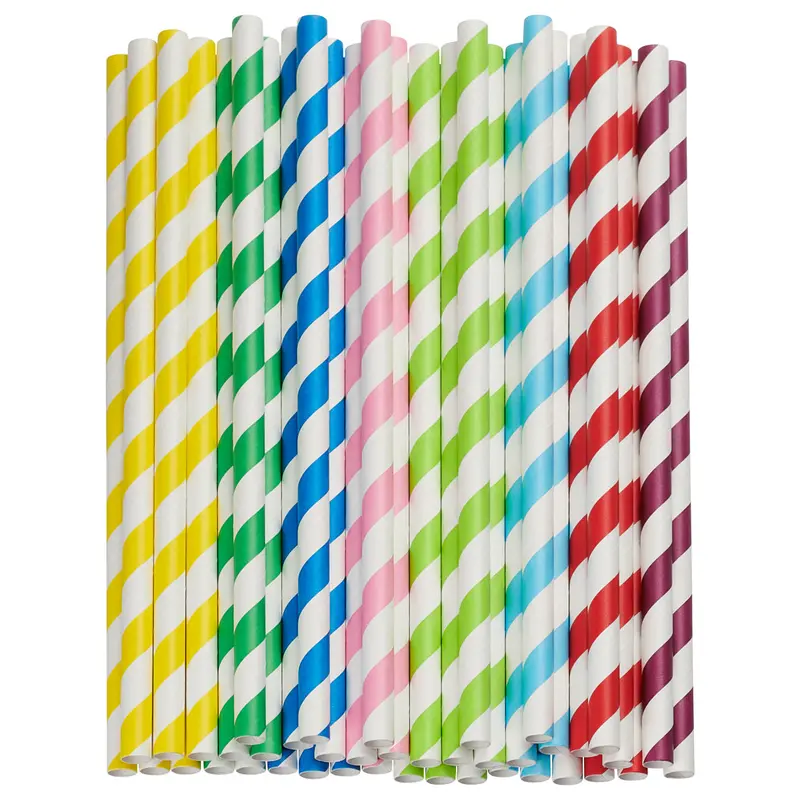 2000-Pack 100% Biodegradable Jumbo Paper Smoothie Straws – Assorted Colors 1
