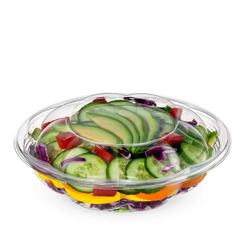 24 Oz Airtight Plastic Salad Bowls For Takeout – 150-Count To-Go Containers 1