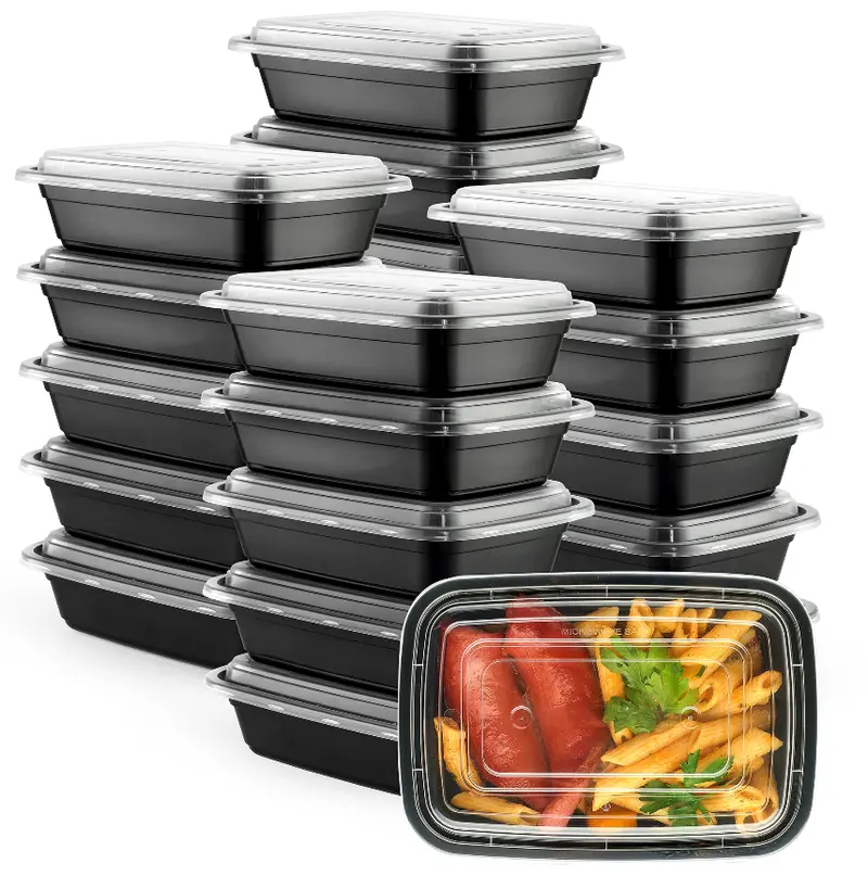 24 Oz Single-Compartment Reusable Meal Prep Containers – Set Of 150 1