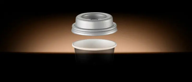 240Ml Reusable Cup With Snap-On Plastic Lid 1