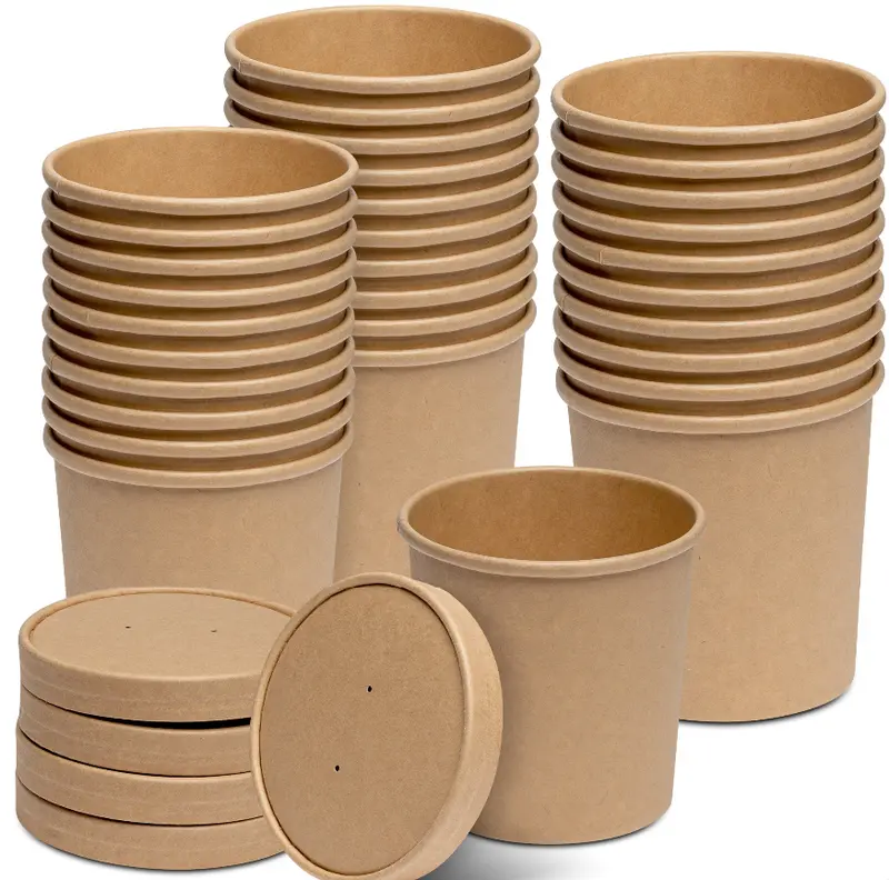 250-Pack 16 Oz Kraft Vented Soup Bowls – Eco-Friendly To-Go Containers For Soups & Stews 1