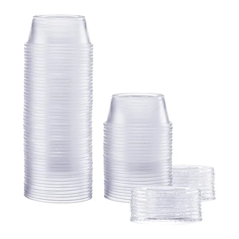 3.25 Oz Disposable Soufflé Cups With Lids – 200-Count Plastic Portion Cups 1