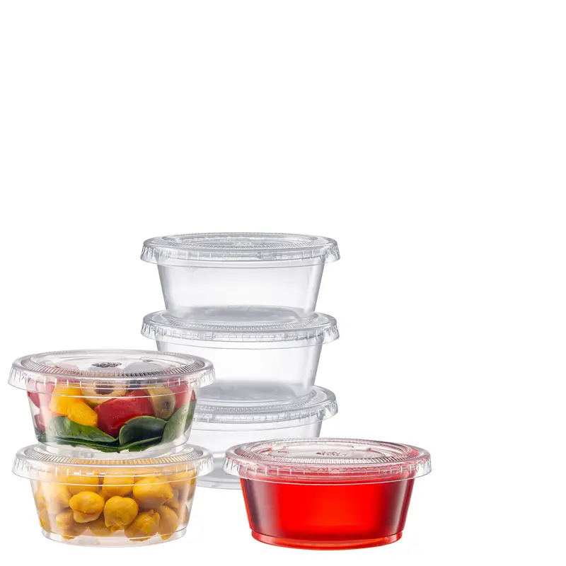 3.25 Oz Small Plastic Condiment Cups With Lids – 2,000-Count 1