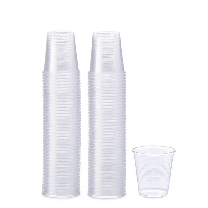 3 Oz Clear Plastic Drinking Cups – 100-Count Disposable Cups 1