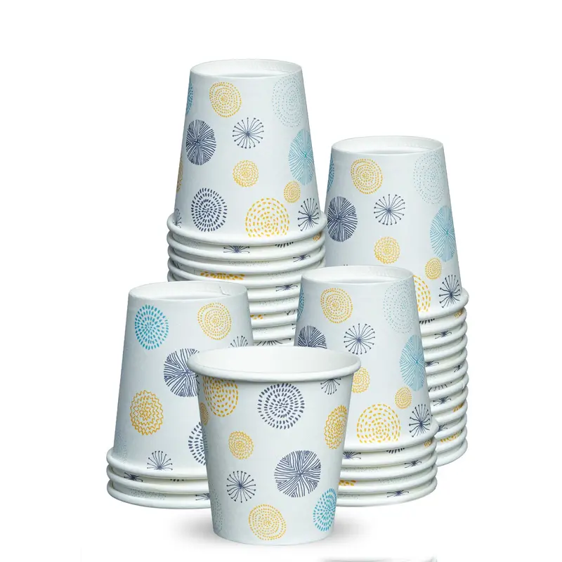 3 Oz Floral-Print Paper Mouthwash Cups – 3,000-Count Mini Bathroom Cups 1