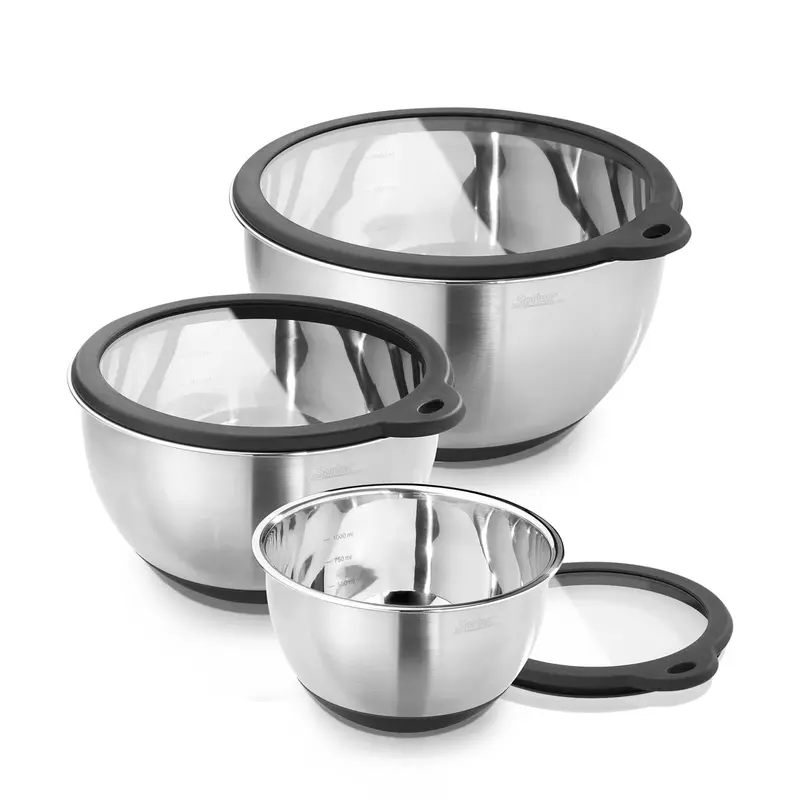 3-Piece Springform Set With Tempered Glass Lids 1