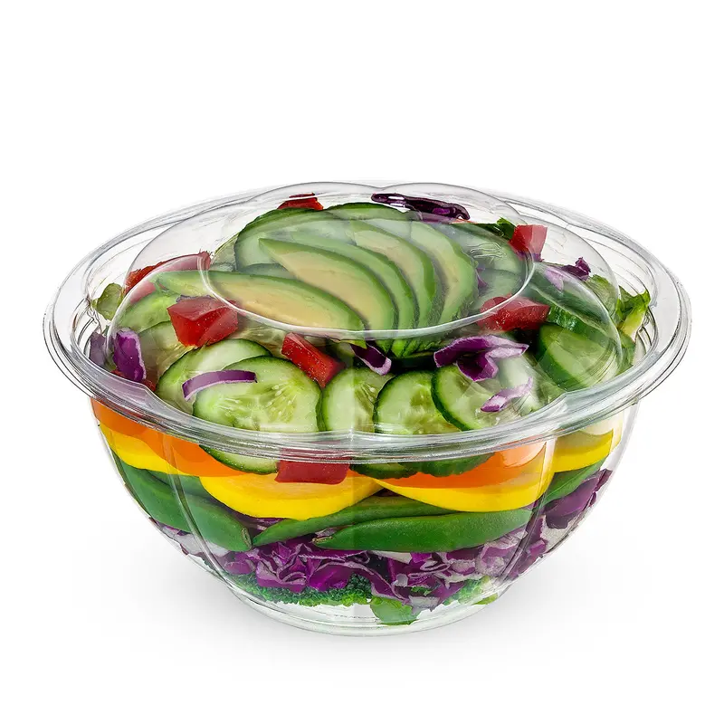 32 Oz Airtight Plastic Salad Bowls For Takeout – 150-Count To-Go Containers 1