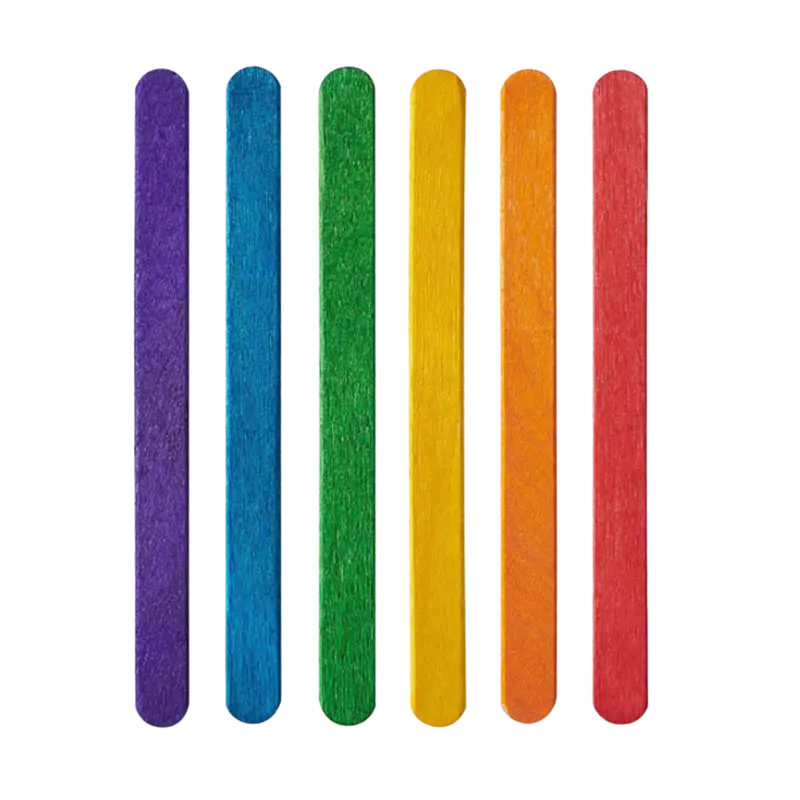 4.5-Inch Assorted Craft Sticks – 200-Count Multi-Purpose Wooden Popsicle Sticks 1