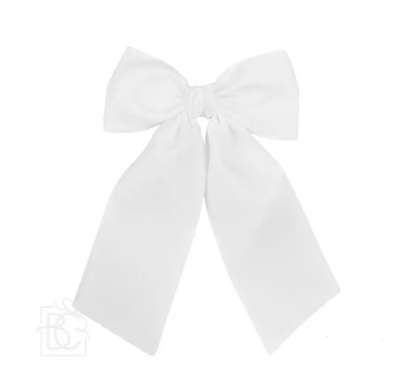4.5-Inch Opaque Satin Bow With Euro Knot And Tails 1