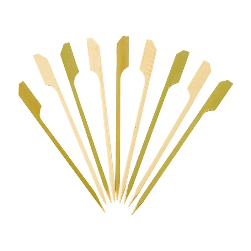 4.7-Inch Bamboo Paddle Skewers – 100-Pack Natural Wooden Food Picks 1