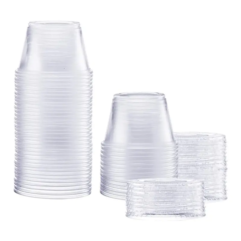 4-Ounce Lidded Portion Cups – 200-Count Small-Serving Plastic Soufflé Containers 1