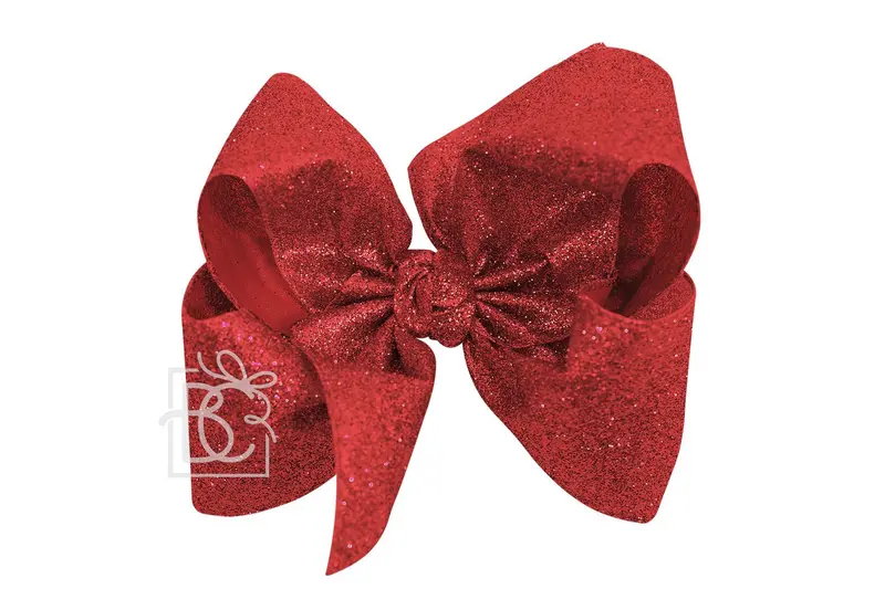 5.5-Inch Glitter Metallic Hair Bow 1