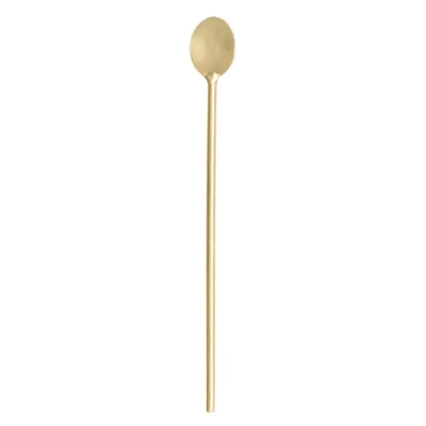 6.5-Inch Gold-Tone Stainless Bar Spoon – Twisted Handle Mixology Tool 1