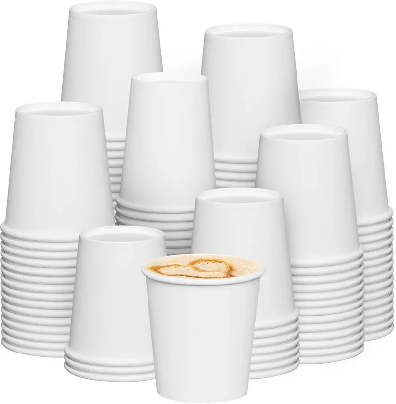 6 Oz White Disposable Paper Coffee Cups – 300-Pack For Hot Beverages 1