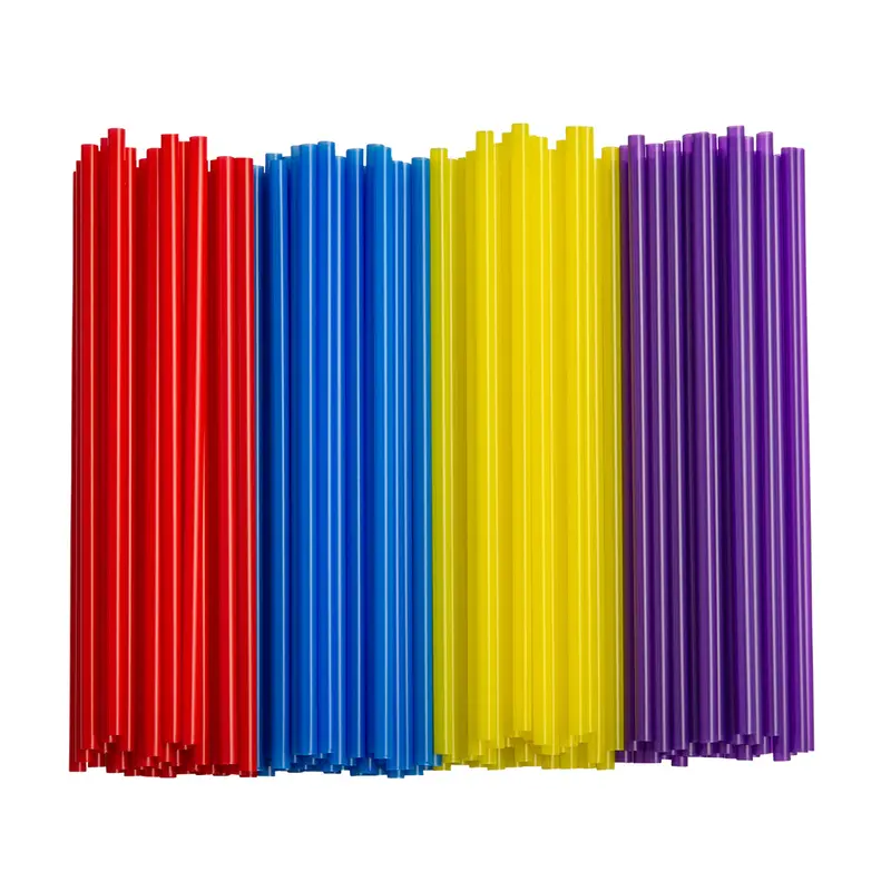 7.75-Inch Assorted-Color Rigid Plastic Drinking Straws (250-Pack) 1
