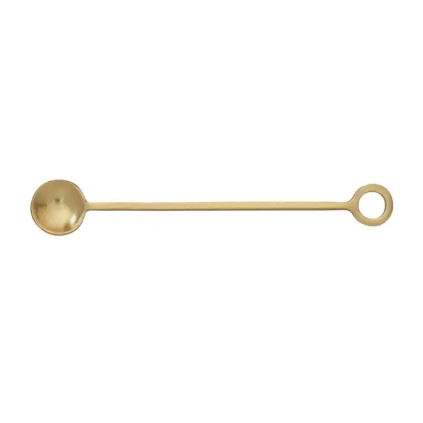 7-Inch Gold-Finished Stainless Steel Serving Spoon – Elegant Flatware 1