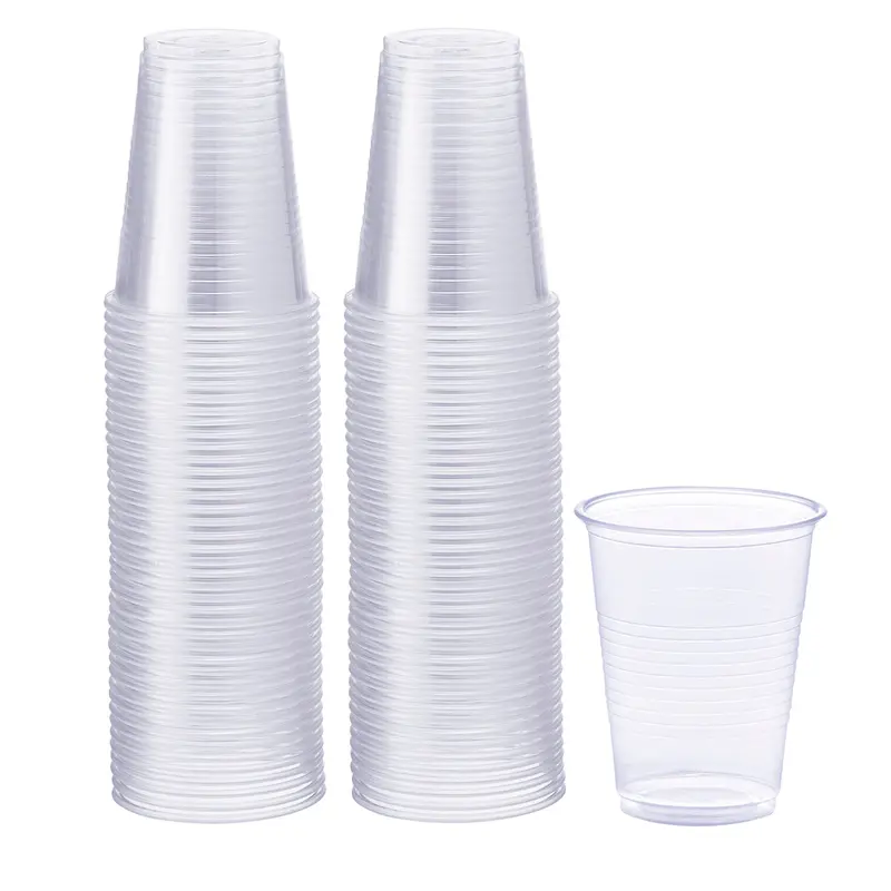 7 Oz Clear Plastic Drinking Cups – 2000 Count, Transparent Disposable Cups 1
