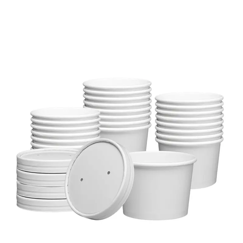 8 Oz Compact White Soup Containers – Vented Lids For Freshness (50 Count) 1
