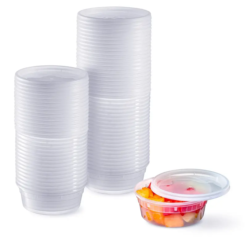 8 Oz Stackable Plastic Deli Containers With Leak-Resistant Lids (240 Count) 1