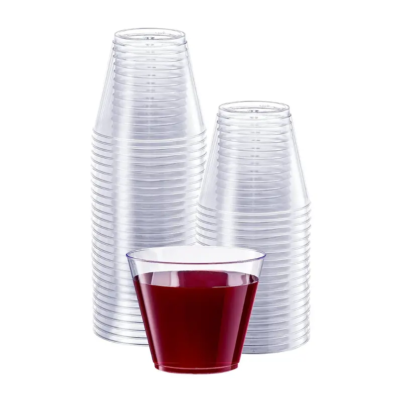 9 Oz Squat Clear Hard Plastic Tumblers – Party Cocktail Cups (600 Count) 1