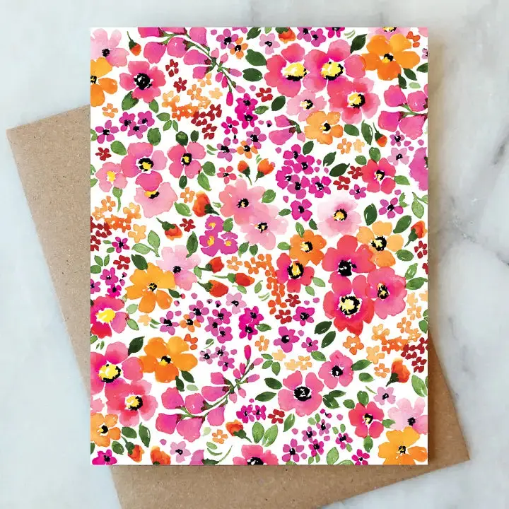 Abigail Jayne Ditzy Floral Blank Greeting Card 1
