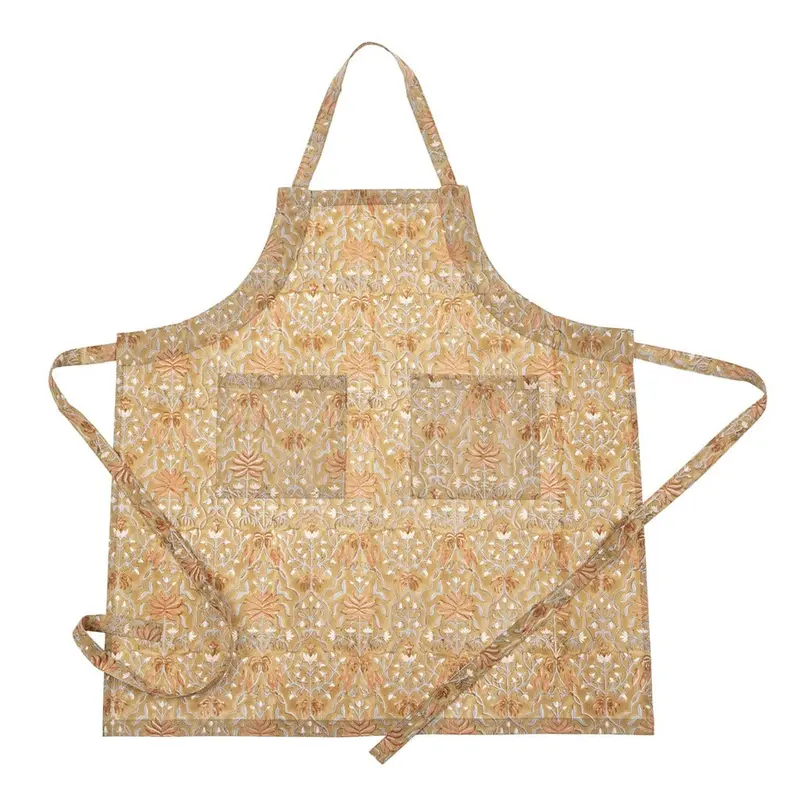 Acapulco-Inspired Block-Print Cotton Apron 1