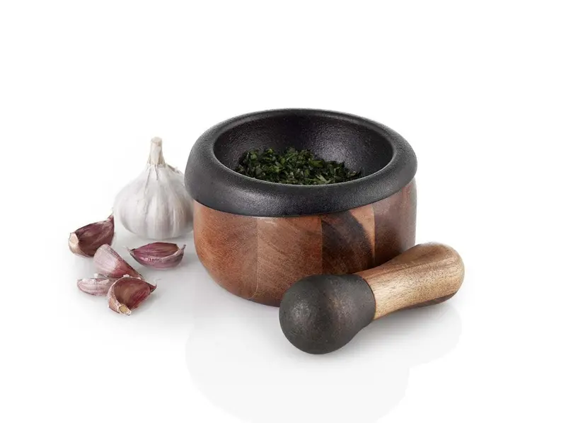 Adhoc Crush Mortar And Pestle – Acacia Wood, 13 Cm Diameter 1