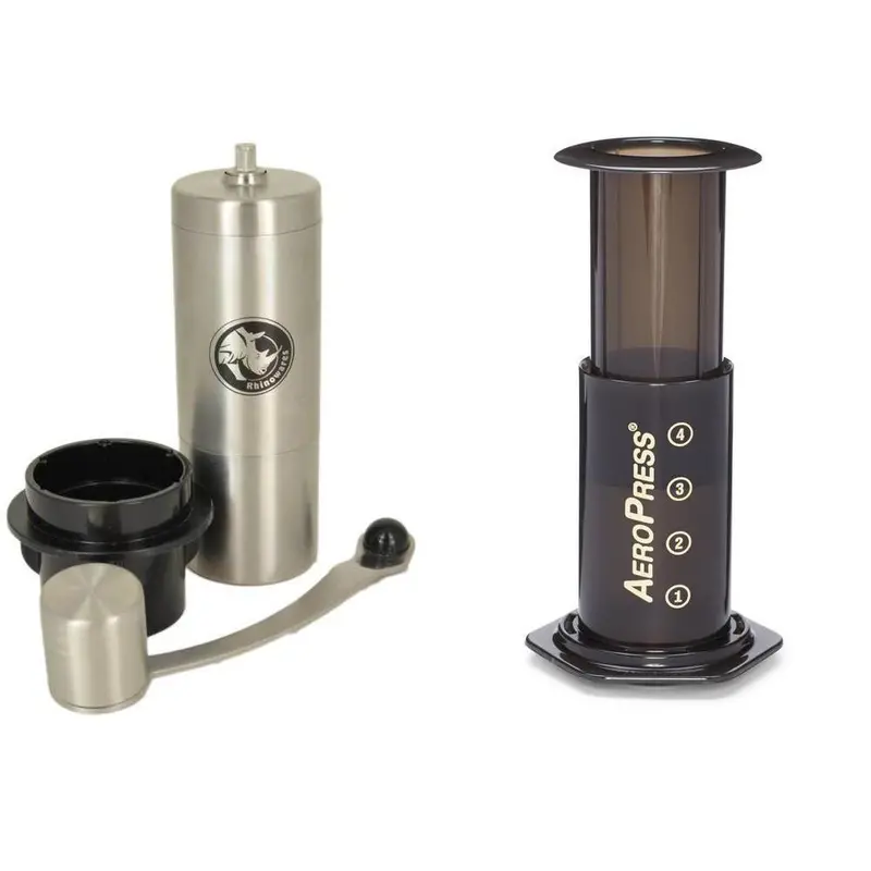Aeropress Starter Kit With Rhino Hand Grinder 1