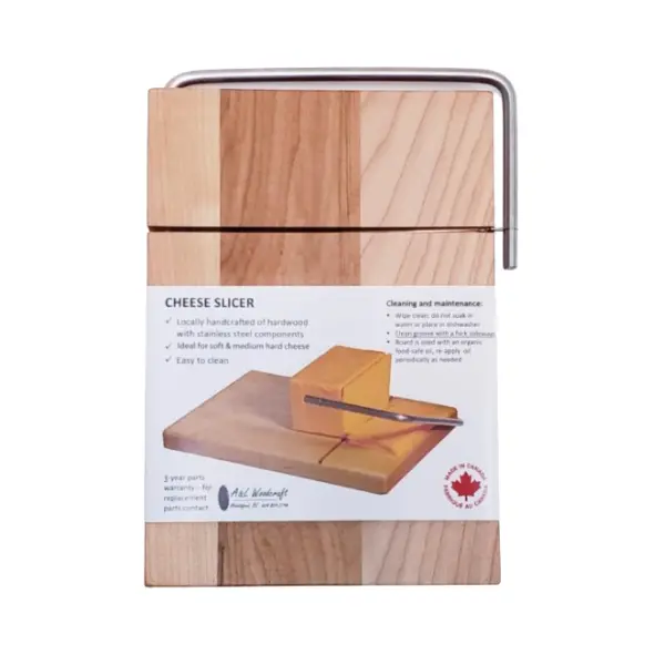A&L Woodcraft Adjustable Cheese Slicer – Ambidextrous Hardwood Design 1