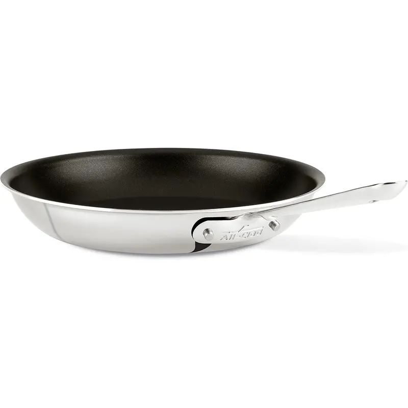 All-Clad D5 12" Non-Stick Fry Pan – Stainless Steel Base, Heavy-Duty Construction 1