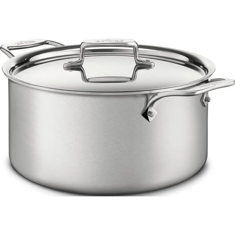 All-Clad D5 8-Quart Brushed Stainless Steel Stock Pot With Lid (Bd55508) 1