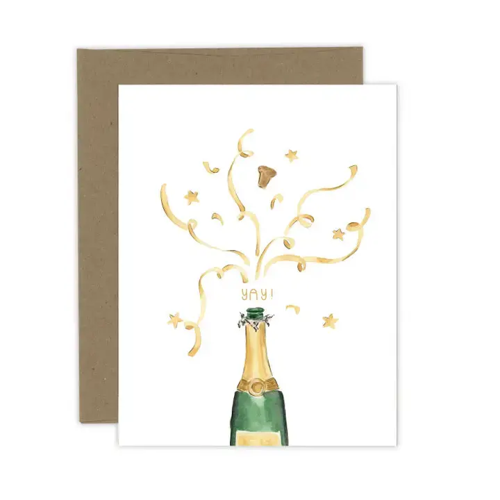 Almeida Illustrations Celebratory 'Pop The Champagne' Design 1