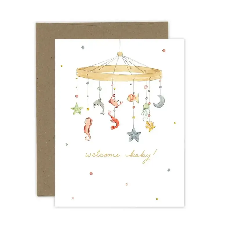 Almeida Illustrations Under-The-Sea Baby Welcome Card 1