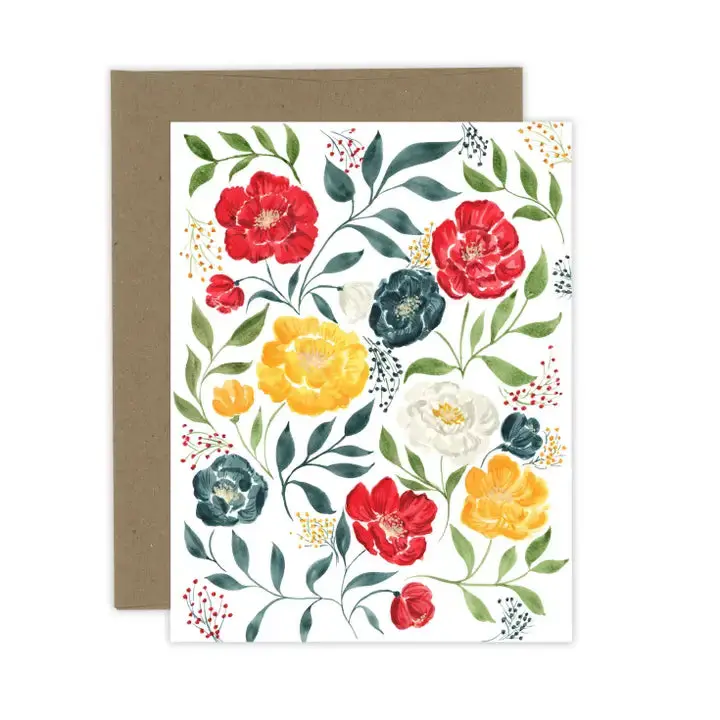Almeida Illustrations Vibrant Colour-Pop Floral Art Print 1