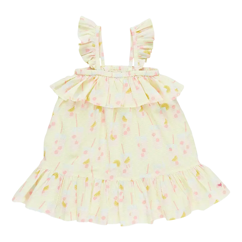 Amalia Dress For Girls – Pink Lemonade Colorway 1