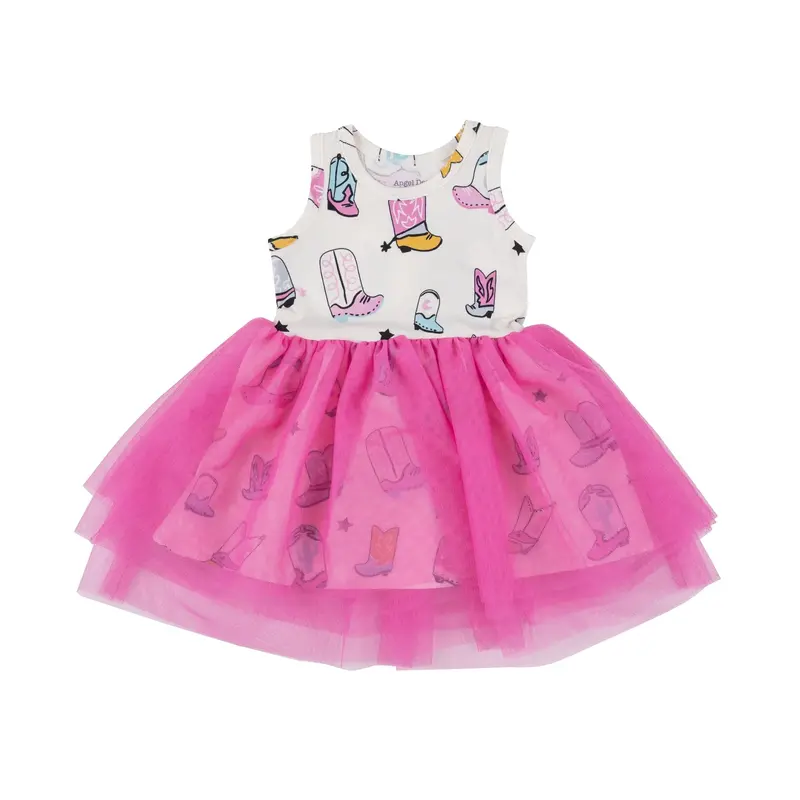 Angel Dear Boots Twirly Tank Dress With Layered Tutu Skirt 1