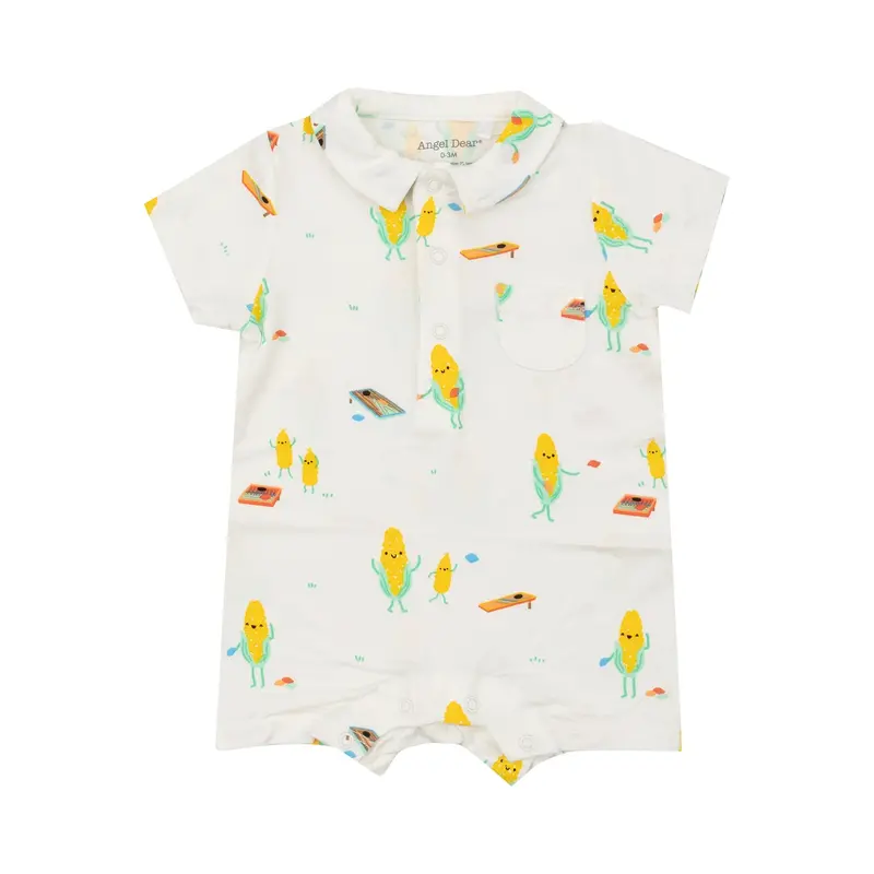 Angel Dear Cornhole Polo Shortie Romper 1