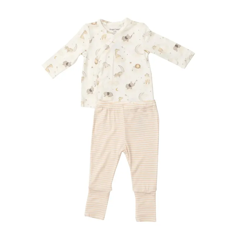 Angel Dear Dreamy Safari Toddler Matching Set With Roll-Over Cuff Pants 1